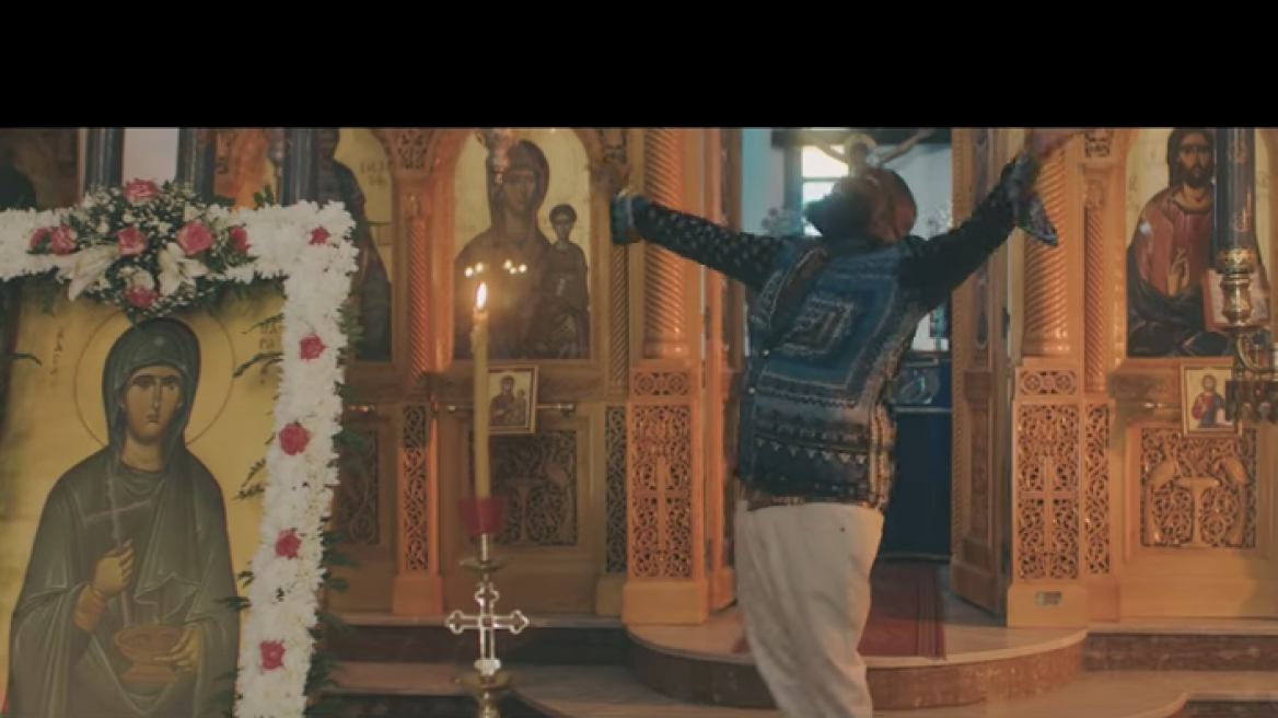 Famous rapper sings in Santorini Church. Causes uproar